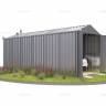 Хозблок SKOGGY секционный с двускатной крышей 6 х 2 м, цинковый