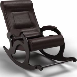 Кресло-качалка Тироль, экокожа венге