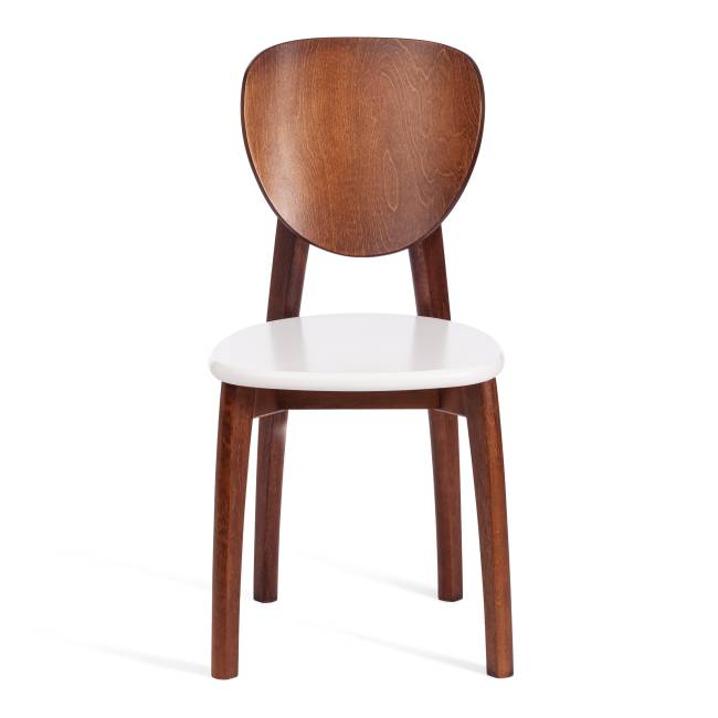 Стул Диамант/Diamante жесткое сиденье (1шт.в упаковке) бук, 42х42х85см, коричневый/белый коричневый бук