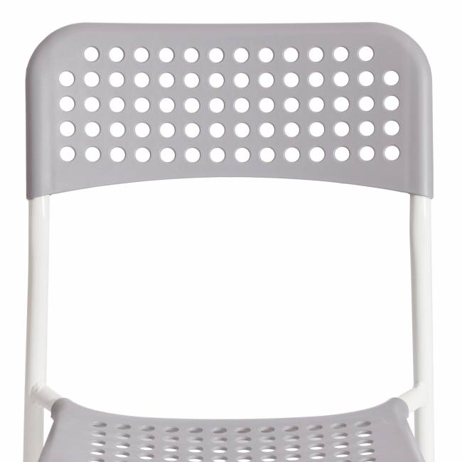 Стул Адде/Adde (мод.C-049)/1 шт. в упаковке металл/пластик, серый/белый, 39х49х78см серый, белый металл/пластик