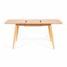 Стол обеденный раскладной Павильон/Pavillion МДФ/бук, 80х120+40х75см, натуральный Натуральный основание бук, столешница мдф