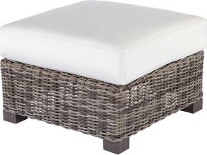 Пуф "Авалон", из искусственного ротанга, серый, темно-серый Пуф "Авалон", из искусственного ротанга, серый, темно-серый