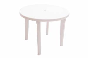 Стол пластиковый круглый белый