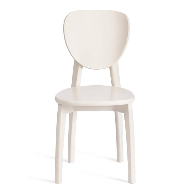 Стул Диамант/Diamante жесткое сиденье (1шт.в упаковке) бук, 42х42х85см, айвори вайт белый бук