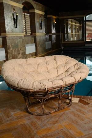 Диван для отдыха из искусственного ротанга Mamasan (Коричневый)