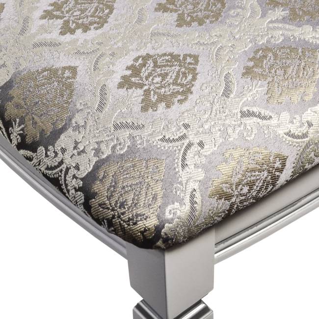 Банкетка Васко В 106Н белый/серебро, Маркус серебро