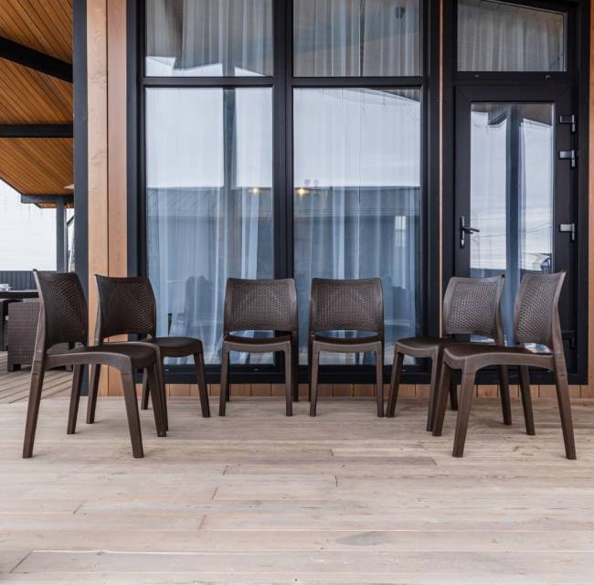 6 стульв JULY коричневые