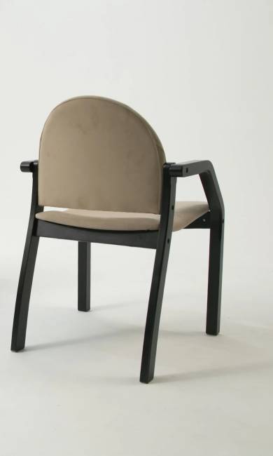 Стул-кресло Джуно 2.0 чёрный/бежевый