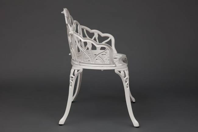 Скамья Secret de Maison Штраус/Strauss алюминиевый сплав, 99хх56х76см, античный белый белый алюминиевый сплав