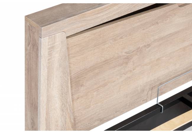 Кровать Магантия 140х200 сПМ парящая дуб баррик