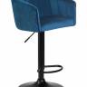Стул барный DOBRIN DARCY BLACK, синий велюр (1922-20)