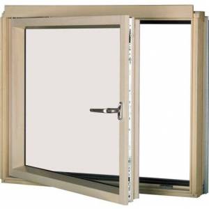 Мансардное окно FAKRO BDL P2 Lux (левое+откидное), однокамерный триплекс, дерево 78х95