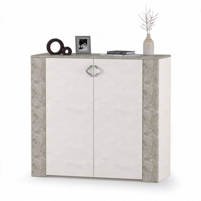 Тумба-комод Амели Моби 13.107 цвет шёлковый камень/бетон чикаго беж