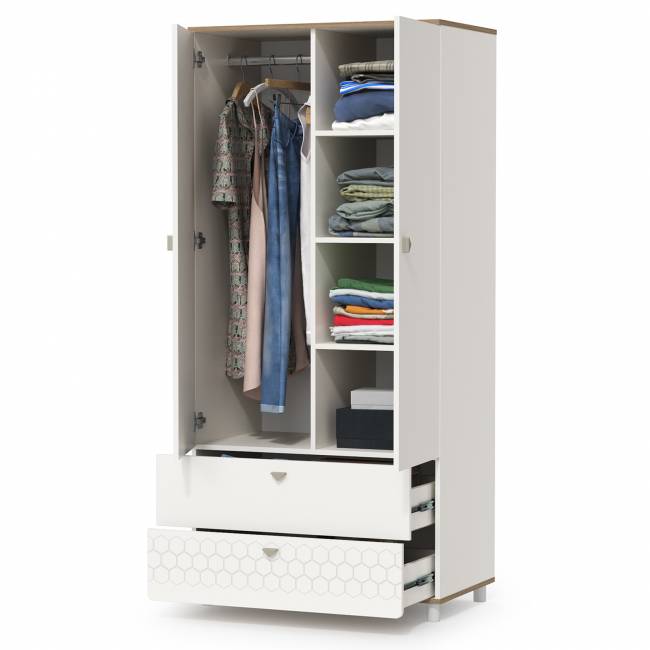 Шкаф для одежды Эйп 13.334 цвет белый/дуб белый Шкаф для одежды Эйп 13.334 цвет белый/дуб белый