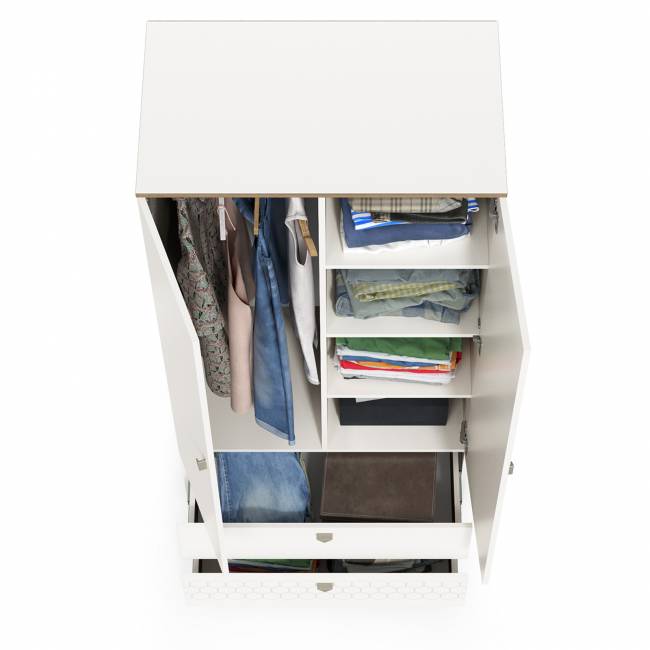 Шкаф для одежды Эйп 13.334 цвет белый/дуб белый Шкаф для одежды Эйп 13.334 цвет белый/дуб белый