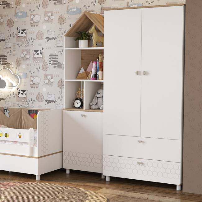 Шкаф для одежды Эйп 13.334 цвет белый/дуб белый Шкаф для одежды Эйп 13.334 цвет белый/дуб белый