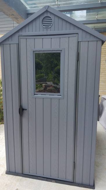 Сарай "Дарвин 4х6" (размеры 118 х 184 см), серый