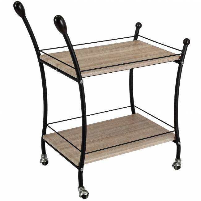 Стол сервировочный Марко дуб сонома/эбеновое дерево/черный