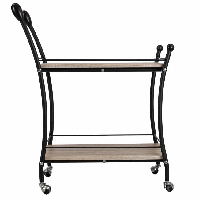 Стол сервировочный Марко дуб сонома/эбеновое дерево/черный