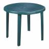 Стол пластиковый круглый темно-зеленый