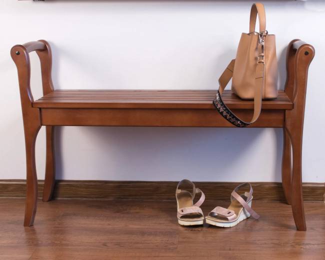 Банкетка с подлокотниками Лулу, орех