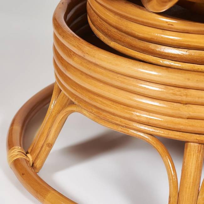 Кресло-качалка Папасан/Papasan (W 23/01 B) /с подушкой/ 115х78х104см, медовый, ткань оранжевый, с 23 Honey (мед)