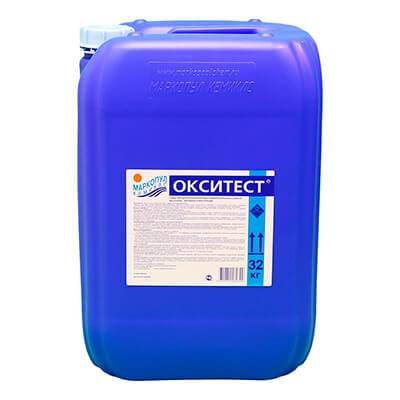 ОКСИТЕСТ, 30л(32кг) канистра, жидкое бесхлорное высокоэффективное средство обеззараживания воды