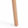 Стул КXX/QXX (мод.C1058-1) пластик/дерево, 60х53х81см, белый/ натуральный (Комплект из 4 шт.) белый пластик/дерево
