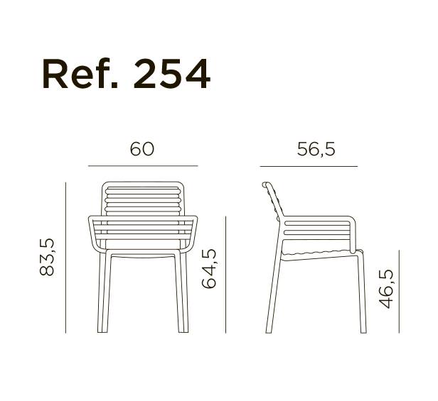 Кресло пластиковое Doga белый 600х565х835 мм