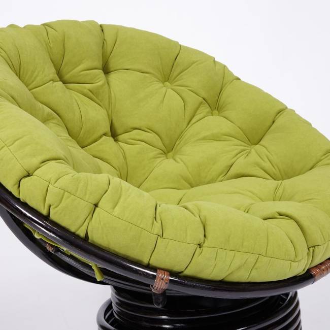 Кресло-качалка Папасан/Papasan (W 23/01 B) /с подушкой/ 115х78х104см, античный черно-коричневый, флок олива, 23 Antique brown (античный черно-коричневый) Кресло-качалка Папасан/Papasan (W 23/01 B) /с подушкой/ 115х78х104см, античный черно-коричневый, флок олива, 23 Antique brown (античный черно-коричневый)