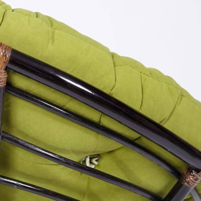 Кресло-качалка Папасан/Papasan (W 23/01 B) /с подушкой/ 115х78х104см, античный черно-коричневый, флок олива, 23 Antique brown (античный черно-коричневый) Кресло-качалка Папасан/Papasan (W 23/01 B) /с подушкой/ 115х78х104см, античный черно-коричневый, флок олива, 23 Antique brown (античный черно-коричневый)