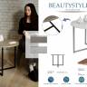 Стол журнальный BeautyStyle 27 дуб дымчатый/металлик