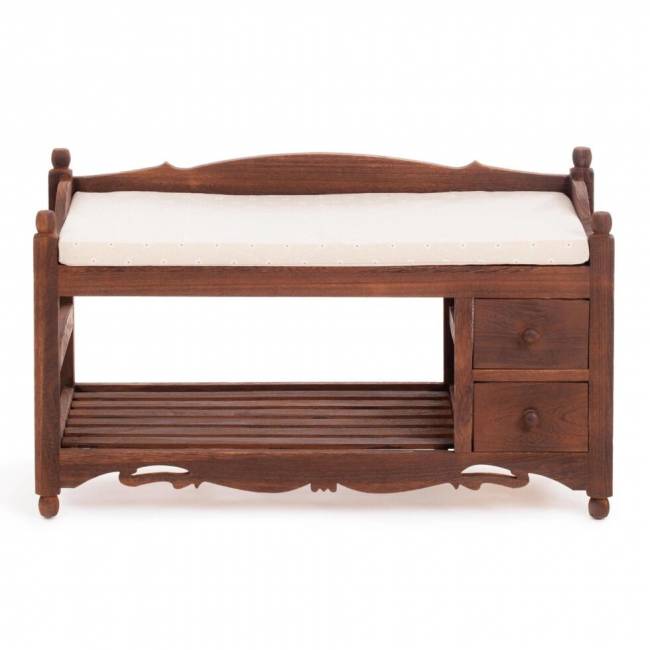 Обувница с 2-я ящиками Secret De Maison AZUR ( mod. TT-BH004), орех