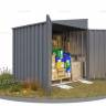 Хозблок SKOGGY секционный с односкатной крышей 2 х 2 м, брутальный серый