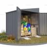 Хозблок SKOGGY секционный с односкатной крышей 2 х 2 м, брутальный серый