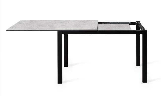 Стол DikLine L110 хромикс белый/ опоры черные