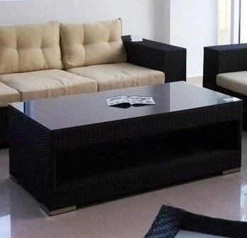 Столик кофейный "Ланта", из искусственного ротанга, черный, коричневый Столик кофейный "Ланта", из искусственного ротанга, черный, коричневый