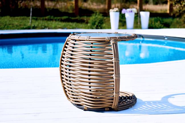 MOKKA МАЙОРКА / MAJORCA боковой столик, цвет соломенный