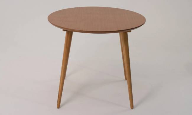 Стол Монте К 90 натур со стульями Джуно натур велюр коричневый