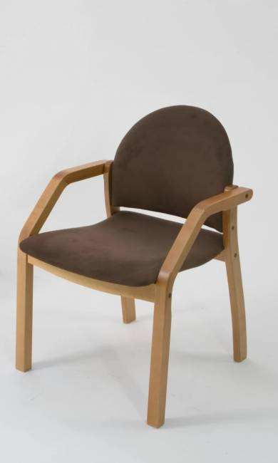 Стол Монте К 90 натур со стульями Джуно натур велюр коричневый