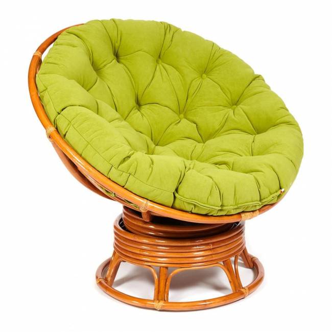 Кресло-качалка Папасан/Papasan (W 23/01 B) /с подушкой/ 115х78х104см, коньячный, флок олива, 23 Cognac (коньяк) Кресло-качалка Папасан/Papasan (W 23/01 B) /с подушкой/ 115х78х104см, коньячный, флок олива, 23 Cognac (коньяк)
