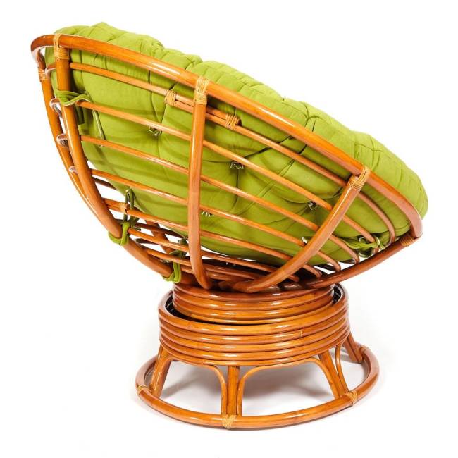 Кресло-качалка Папасан/Papasan (W 23/01 B) /с подушкой/ 115х78х104см, коньячный, флок олива, 23 Cognac (коньяк) Кресло-качалка Папасан/Papasan (W 23/01 B) /с подушкой/ 115х78х104см, коньячный, флок олива, 23 Cognac (коньяк)