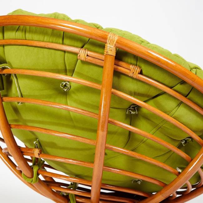 Кресло-качалка Папасан/Papasan (W 23/01 B) /с подушкой/ 115х78х104см, коньячный, флок олива, 23 Cognac (коньяк) Кресло-качалка Папасан/Papasan (W 23/01 B) /с подушкой/ 115х78х104см, коньячный, флок олива, 23 Cognac (коньяк)