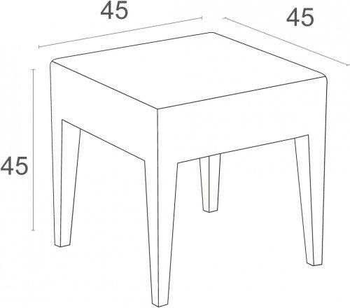 Столик плетеный для шезлонга GT 1009White