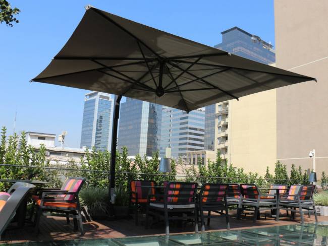 Зонт профессиональный 3х3 м Galileo Dark антрацит, серо-коричневый 3000х3000 мм