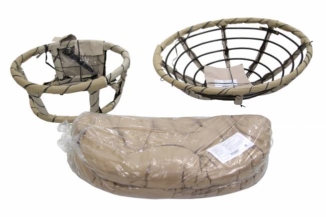 Кресло для отдыха Папасан  коньячный коньячный, бежевый