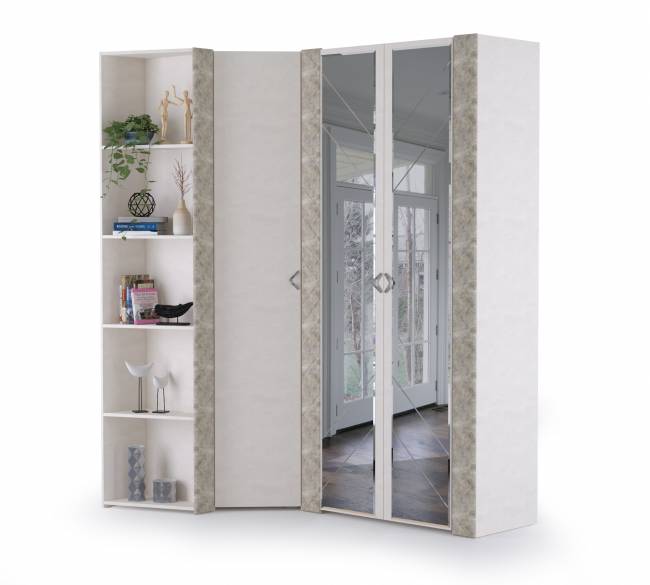 Набор шкафов Амели Моби № 2 цвет шёлковый камень/бетон чикаго беж