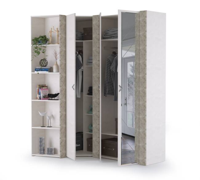 Набор шкафов Амели Моби № 2 цвет шёлковый камень/бетон чикаго беж