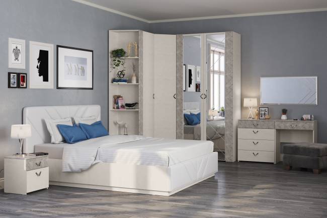 Набор шкафов Амели Моби № 2 цвет шёлковый камень/бетон чикаго беж