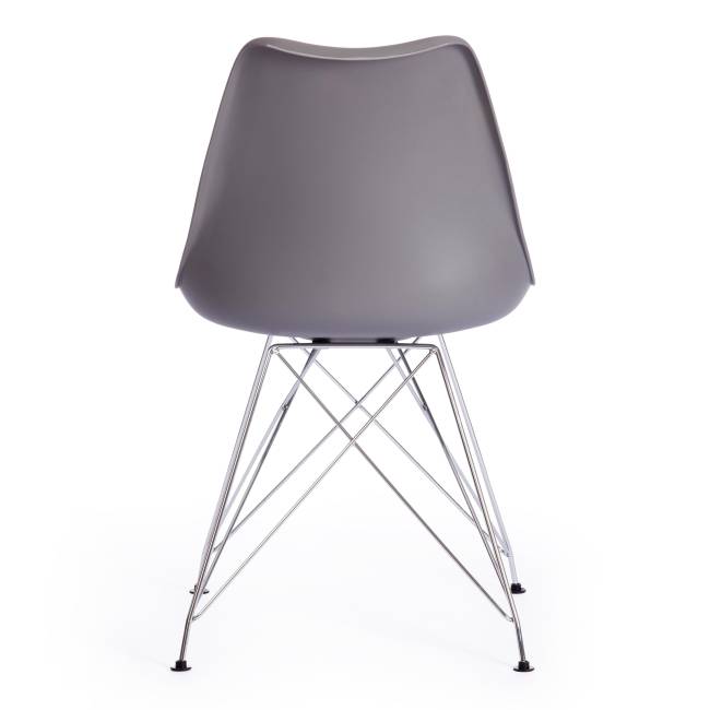 Стул Тулип Айрон Чаир/Tulip Iron Chair (мод.EC-123) металл/пластик, 54,5х48х83,5см, серый (Комплект из 4 шт.) серый металл/пластик
